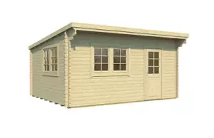 Gartenhaus DANIEL 40 ISO Blockhaus 500x400cm 40mm Holzhaus Ferienhaus Holzhütte - Bild 1 von 3