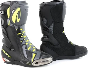 STIVALI BOOTS MOTO SPORT RACING FORMA PHANTOM NERO GRIGIO GIALLO FLUO TG 42 - Imagen 1 de 1