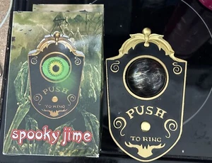 Spooky Jime Gemmy Halloween Animated Haunted Black Eyeball Doorbell - Works - Picture 1 of 1