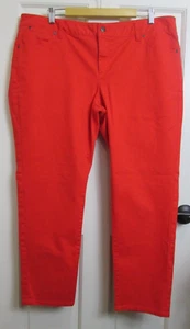 Pantalones de mezclilla ajustados al tobillo Talbots Signature para mujer talla 20WP naranja elástico 99-32095 nuevos sin etiquetas - Imagen 1 de 7