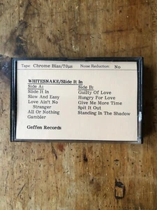 Whitesnake Slide it In 1984 Geffen Records Promo Cassette - Picture 1 of 4