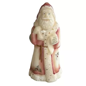 Fenton Glas Weihnachtsmann Limited Edition 3097 8 Zoll signiert Weihnachts Stechpalme Weihnachtsmann Liste - Bild 1 von 18