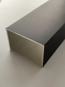Vierkantrohr 40 x 60 x 2mm SCHWARZ FS RAL9005 Aluminium Rechteckrohr Quadratrohr - Bild 1 von 2