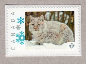 LYNX on snow = wild cat = Picture Postage Stamp MNH Canada 2016 [p16/03wc6/2] - Picture 1 of 2