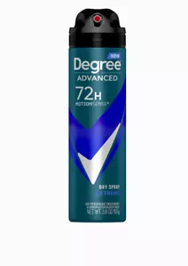 Degree Men Advanced 72H Antiperspirant Deodorant Dry Spray Cool Rush, 3.8 oz - Picture 1 of 9