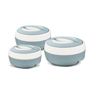 ASIAN Plastic Casserole Inner Stainless Steel Casserole Set 3, Blue- Free Post - Picture 1 of 7