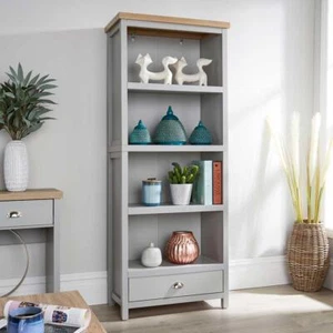 Living Room Furniture Grey Oak Coffee Console TV Stand Solid Bookcase 36mm Top - Picture 1 of 8