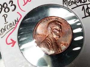 Mint Error Coin Lincoln 1c Cent Penny 1983 p Double Rim - Picture 1 of 24