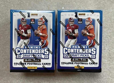 2021 Panini Contenders DP Football Factory Sealed Blaster Box Lot (x2) Auto 🔥🔥 - Image 1 of 2