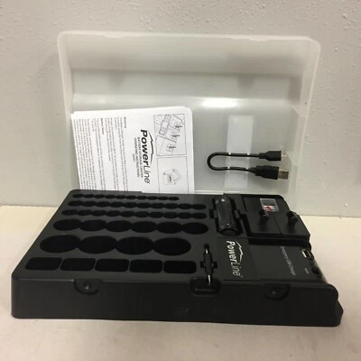 PowerLine 90347 Battery Storage Center w/Tester, Flashlight & Emergency USB    - Image 1 of 3