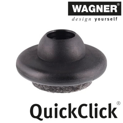 WAGNER Möbelgleiter Ersatzgleiter Ringdesign 4er-Set QuickClick 12/16mm - Bild 1 von 4