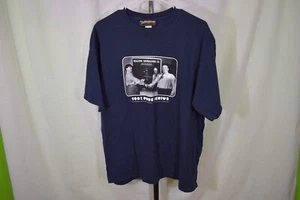 THE THREE STOOGES MEN'S LARGE T-SHIRT 2001 BLUE GRAPHIC - Picture 1 of 4