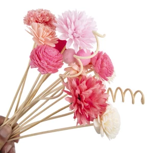 15PCS Artificial Flowers Rattan Reed Sticks Fragrance Aroma Diffuser Home Decor - Picture 1 of 6