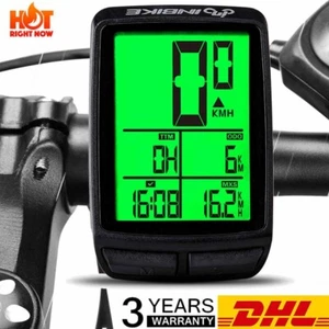 Ciclocomputer senza fili LCD bicicletta tachimetro ciclismo contachilometri* - Foto 1 di 15