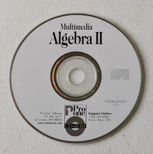 Pro One Software Multimedia Algebra II v.3.5 CD-ROM WIN 95 3.1 - Picture 1 of 1