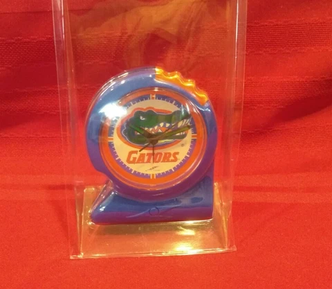 Vintage UF Florida Gators Gripper Alarm Clock NCAA Sun Time New Sealed Rare Cover
