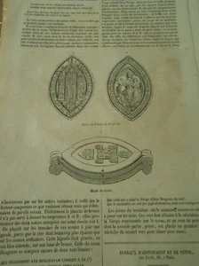 Sceau du prieuré de Boxgrove 1853 Gravure Print Article - Picture 1 of 1