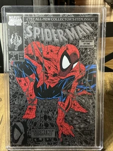 2025 Spider-Man 1 NM MX SILVER Foil Panini Exclusive McFarlane Torment 1000 Key - Bild 1 von 5