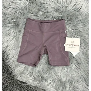 Everyway Play Every Day Girls Purple Plum Cycle Shorts Size 5/6 (MSRP $35) - Picture 1 of 3