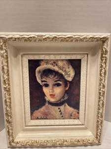 Vintage 1950's ~ Huldah " Marianne" Framed Print 10" x 11" - Picture 1 of 7