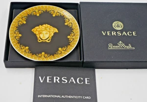 ROSENTHAL VERSACE BAROQUE NERO 10cm PLATE NEW BOXED WITH CERT MEDUSA HEAD - Picture 1 of 4