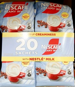 Nescafe Cremiger Weißer Kaffee mit Nestle Milchgetränk (20 Beutel × 20g) 1er Pack - Bild 1 von 2