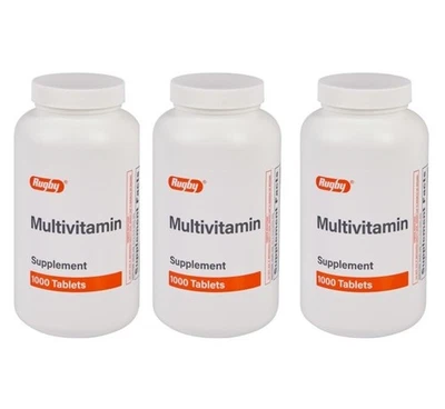 3 X Suplemento Vitamínico Multivitamínico Rugby 1000ct (Total 3000) NUEVO/SELLADO Foto 1 de 4