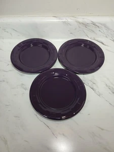 Set 3 piatti intrecciati cesto insalata/dessert 7" viola melanzane Longaberger - Foto 1 di 9