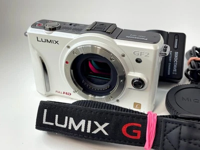 【Exc+5】 Panasonic LUMIX DMC-GF2 Digital Camera White Body from Japan #2903PB - Image 1 of 4