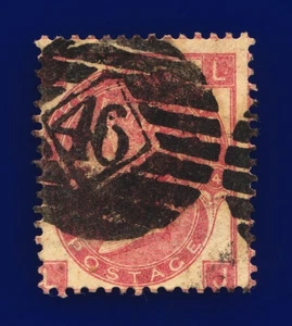1865 SG92 3d Rose J28 LJ Misperf London Good Used Cat £250 cpjh - Bild 1 von 3