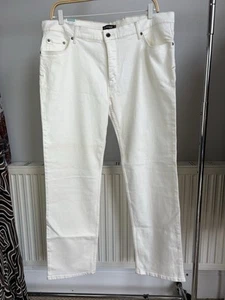 Stylish Gents Cream Summer Trousers From Marks And Spencer Autograph W42 BNWT - Picture 1 of 8