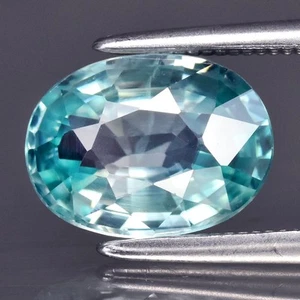 💎 2.82ct VS Oval Natural Greenish Blue Zircon - Gentle Heat Vietnam Gemstone - Picture 1 of 4
