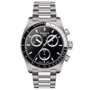 Tissot PR516 Chronograph 40mm Black Dial Steel Men's Watch T1494171105100 - Foto 1 di 3