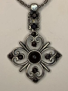 "Collar trébol celta color vino acrílico piedras colgante plateado 19,5""" - Imagen 1 de 10