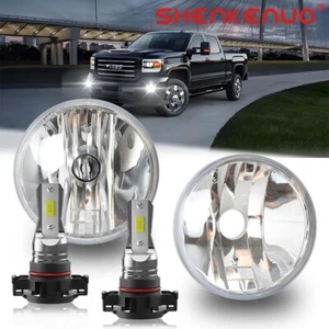 For GMC Sierra LED Fog Lights Kit Direct Fit 1500 2007-2013 &HD 2007-2014 Bumper - Picture 1 of 16