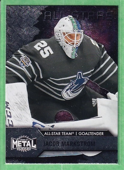 2020-21 Skybox Metal Universe All-Stars #187 Jacob Markstrom Vancouver Canucks - Image 1 of 2