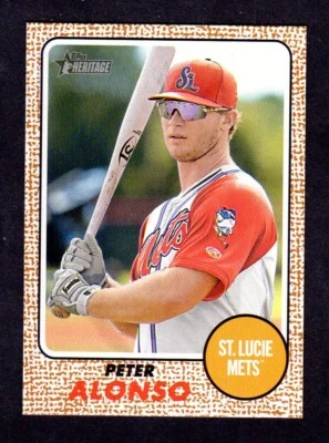 2017 HERITAGE MINORS #66  Pete Alonso  ROOKIE  New York Mets   NM-MT    J - Image 1 of 2