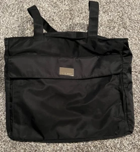 Nine West Basics Black Handbag Tote Nylon Large Pockets Inside & Out Work School - Picture 1 of 15