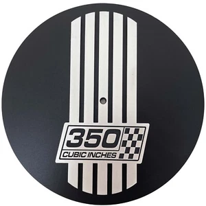 Small Block Chevy 350 Black Air Cleaner Kit - 14" Round - Billet Top - Ansen USA - Picture 1 of 4