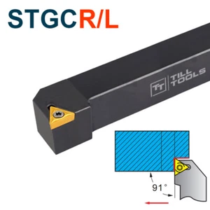 STGCR/L Drehmeißel Drehhalter Drehstahl Klemmhalter Wendeplattenhalter TCMT TCGT - Foto 1 di 3