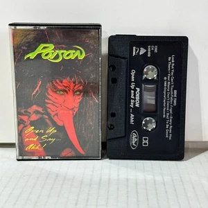 Poison - Open Up and Say... Ahh! (1988, Glam Metal) Music Cassette Tape - Picture 1 of 2