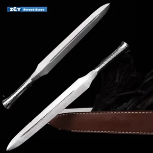 Chinese KUNGFU Short Sword Damascus Steel Sharp Blade One Piece Sword Handle - Picture 1 of 10