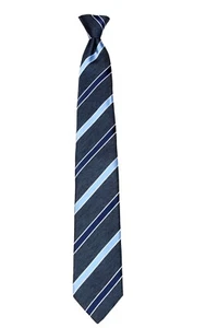 Men's Stripe Clip On Pre-made Necktie Business Weddings Formals Party - NWT - Picture 1 of 3