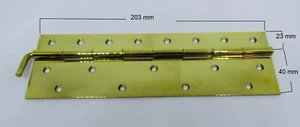 Pianodeckelband Scharnier Messing  23+40x203 mm  - Picture 1 of 1