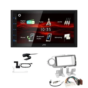 JVC Bluetooth 2DIN DAB+ Autoradio für Toyota Yaris ab 2011 silber - Bild 1 von 5