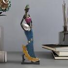 Minimalist African Figurine, Decor Collectibles Tribal Lady Statue for TV