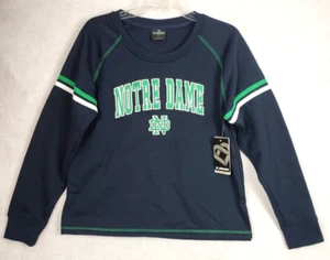 Colosseum Notre Dame Pullover Sweatshirt Womens L Navy Green ND Fighting Irish - Picture 1 of 13