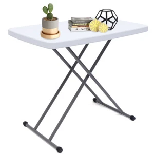 Folding Adjustable Height Table 30x20 Top Laptop Writing Art Crafts Tv Dinner US - Picture 1 of 9