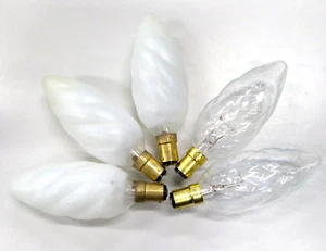 40W Twisted Candle Lamps SBC 3 Frosted 2 Clear Warm White Dimmable Incandescent - Picture 1 of 8