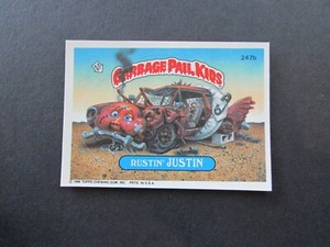 1986 Topps Garbage Pail Kids 6th Series 6 Card 247b Rustin' Justin 2nd Listing